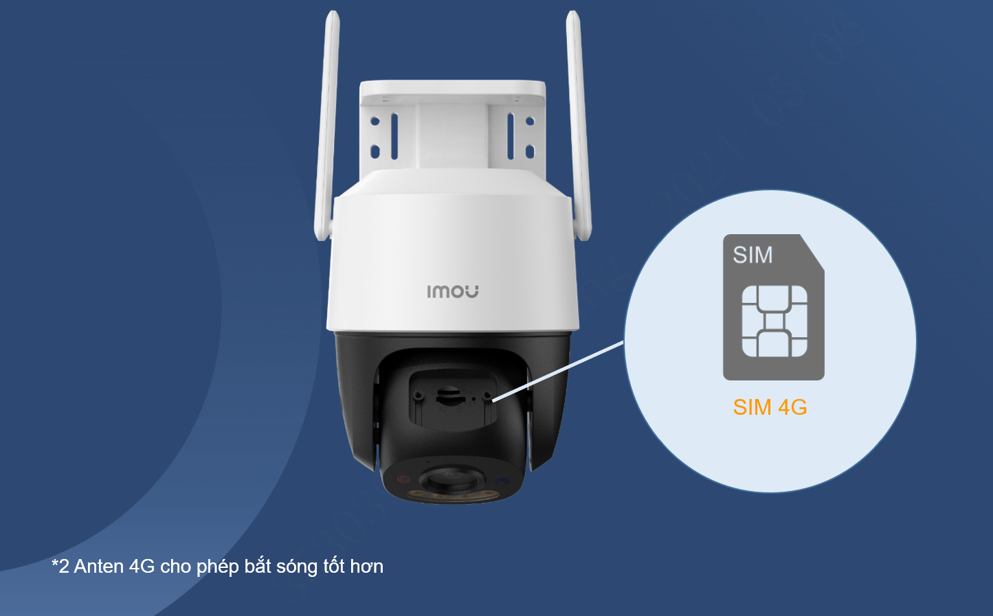 camera imou 4g có khe cắm sim và khe cắm thẻ nhớ đến 512GB