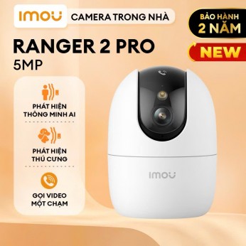 Imou Camera Wifi trong nhà Ranger 2 Pro 5MP  IPC-S2EP-5R1S Wi-Fi 6 băng tần kép I Phát hiện người & thú cưng