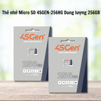 THẺ NHỚ 4SGEN 256GB-HG ghi hình đến 4K - thẻ chính hãng dành cho camera