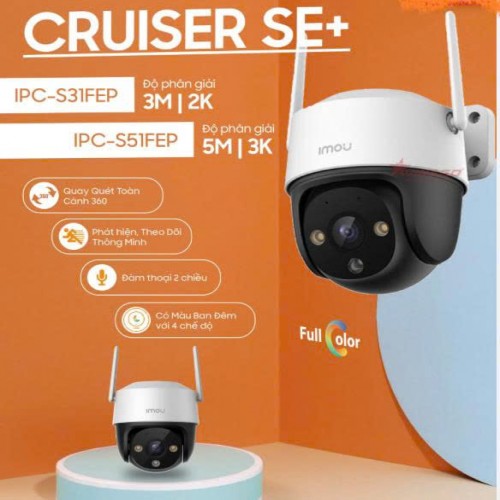 Camera IMOU Cruiser SE+ độ phân giải 5MP 3K 
