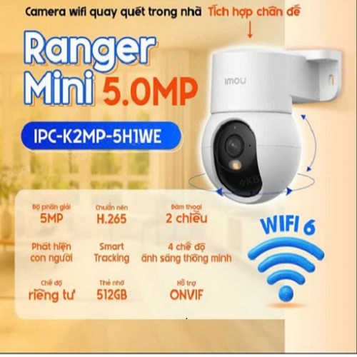 (kèm thẻ 64GB) Camera IMOU RANGER MINI 5MP 3K IPC-K2MP 5MP (kèm thẻ 64GB) Camera IMOU RANGER MINI 5MP 3K IPC-K2MP 5MP